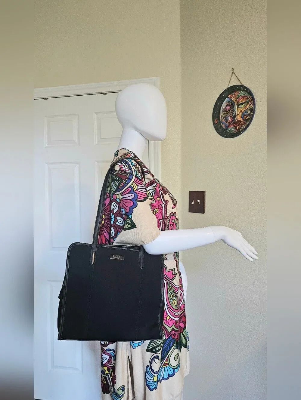 Vintage Coach Neoprene & Leather Tote